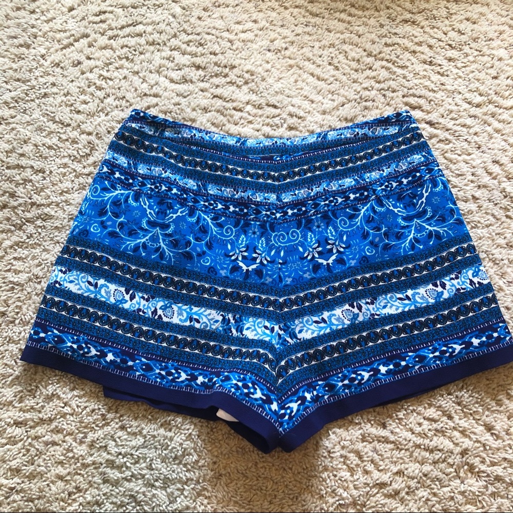 High Waisted Patterned Shorts